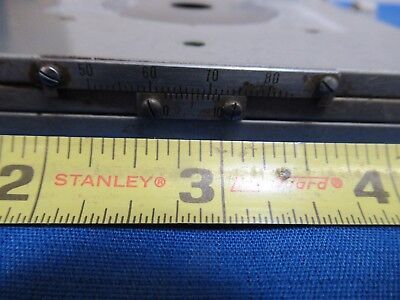 UNITRON JAPAN STAGE TABLE X-Y MICROMETER MICROSCOPE PART AS PICTURED &FT-3-46