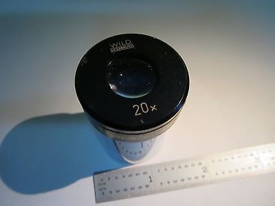 MICROSCOPE EYEPIECE WILD HEERBRUGG 20X OPTICS AS IS BIN#32-B-13