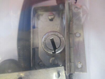 LOCK HINGES ETC OLYMPUS JAPAN MICROSCOPE PART WITHOUT KEY AS PICTURED &P8-A-24