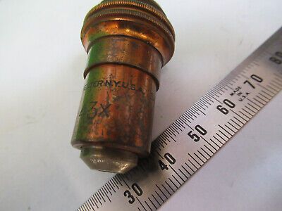 ANTIQUE BAUSCH LOMB BRASS 43x OBJECTIVE MICROSCOPE PART AS PICTURED &Z1-A-31