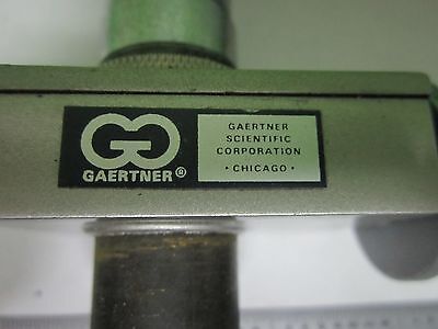 MICROSCOPE PART OPTICAL GAERTNER EYEPIECE FILAR ?? OPTICS AS IS BIN#T5-19