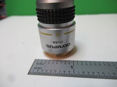 OLYMPUS OBJECTIVE DPLAN 10X /160 OPTICS MICROSCOPE PART AS PICTURED &18-B-11