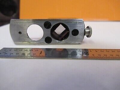 LEITZ GERMANY POL CRYSTAL POLARIZER SLIDE MICROSCOPE PART OPTICS AS PIC &85-B-24