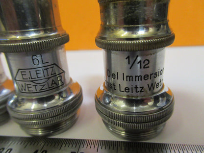 LOT ANTIQUE ERNST LEITZ GERMANY OBJECTIVE MICROSCOPE PART AS PICTURED Y2-A-22