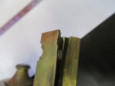 ANTIQUE BAUSCH LOMB STAGE BRASS SUPPORT MICROSCOPE PART AS PICTURED &8Z-A-72