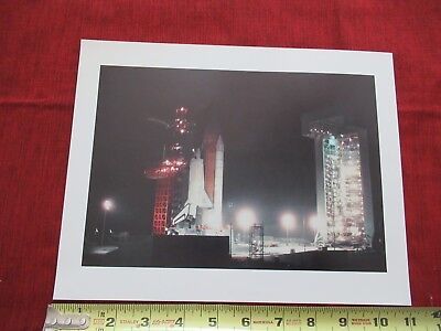 SAMMLERDRUCK SPACE SHUTTLE LAUNCH PAD NIGHT NASA VINTAGE REPRODUKTION &amp;BLI