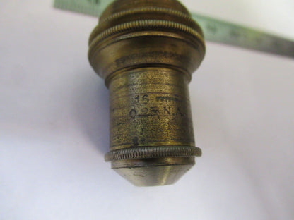 ANTIQUE BRASS BAUSCH LOMB OBJECTIVE  MICROSCOPE PART OPTICS AS PICTURED Z6-A-108