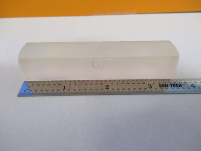 OPTICAL LONG BI CONVEX BAR GLASS LENS RARE LASER OPTICS AS PICTURED &27-A-56