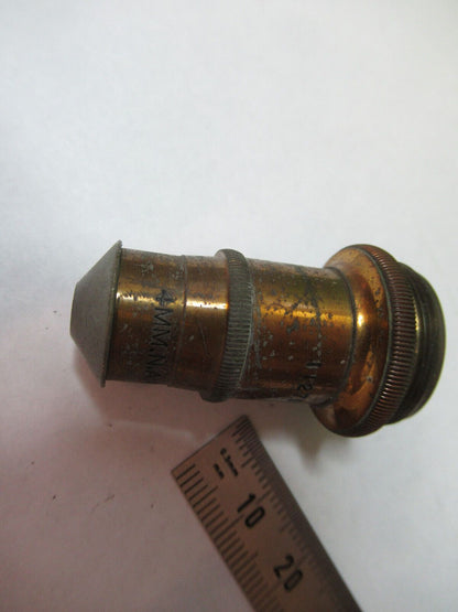 ANTIQUE BRASS SPENCER 44X OBJECTIVE MICROSCOPE PART AS PICTURED &5-B-06