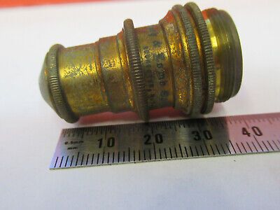 ANTIQUE BRASS BAUSCH LOMB OBJECTIVE  MICROSCOPE PART AS PICTURED F6-B-111