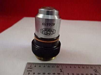 MICROSCOPE PART OBJECTIVE OLYMPUS PLAN 10X OPTICS AS IS #Z4-A-16