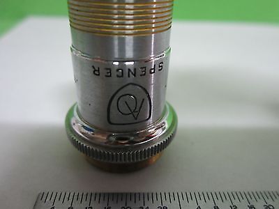 MICROSCOPE PART OBJECTIVE SPENCER USA 43X OPTICS AS IS BIN#S6-05