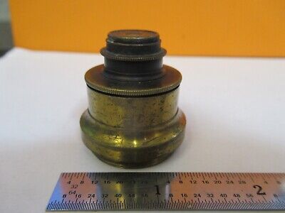 FOR PARTS ANTIQUE BRASS CONDENSER LENS UNKNOWN MICROSCOPE AS PICTURED &7B-B-07