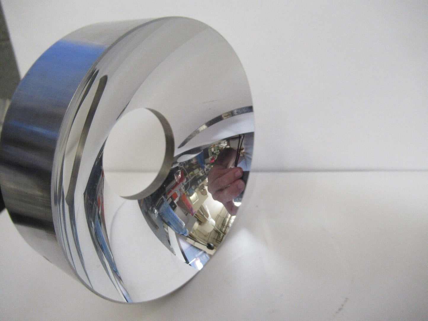 OPTICAL METAL HEAVY CONCAVE REFLECTOR MIRROR OPTICS AS PICTURED &Q6-A-113