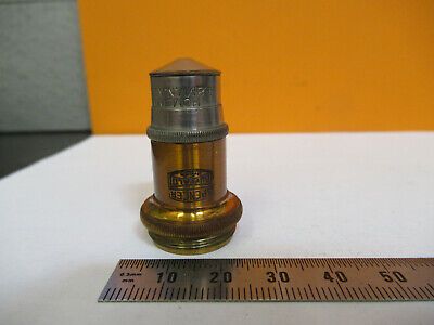 ANTIQUE BRASS SPENCER OBJECTIVE 95X LENS MICROSCOPE PART AS PICTURED &8Y-A-125