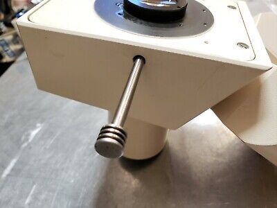 ZEISS GERMANY TRINOCULAR HEAD OPTICS 452910 MICROSCOPE PART AS PICTURED 10-A-11