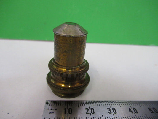 ANTIQUE BRASS SPENCER 10X OBJECTIVE MICROSCOPE PART AS PICTURED &S2-C-45