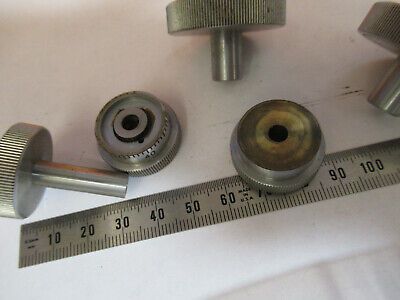 BAUSCH LOMB ANTIQUE SET OF KNOBS MICROSCOPE PART AS PICTURED P6-A-180