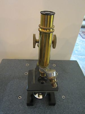 OPTICAL ANTIQUE VINTAGE MICROSCOPE BRASS BAUSCH LOMB AS IS OPTICS #LOBBY ii