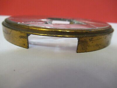 ANTIQUE BAUSCH LOMB BRASS RARE STAGE TABLE MICROSCOPE PART AS PIC #bnB7-A-38