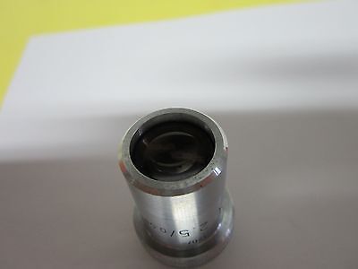 OPTICAL MICROSCOPE OBJECTIVE 2.5X PLANO PL LEITZ WETZLAR GERMANY OPTICS BN#C7-91