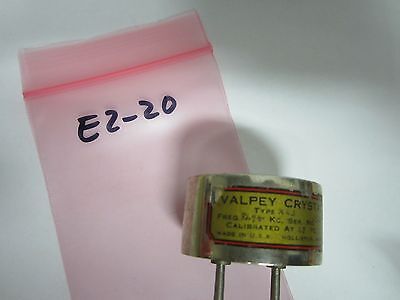 VALPEY QUARTZ CRYSTAL FREQUENCY CONTROL RADIO  BIN#E2-20