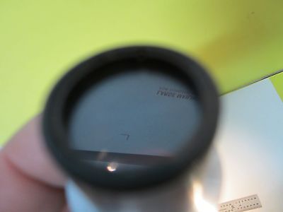 MICROSCOPE EYEPIECE PH10X + RETICLE MICROMETER OPTICS AS IS BIN#32-B-10