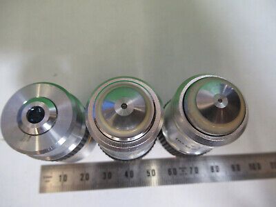 LOT 3 EA 10X 40X 100X /160 LENSES OBJECTIVE MICROSCOPE PART AS PICTURED &R7-B-11