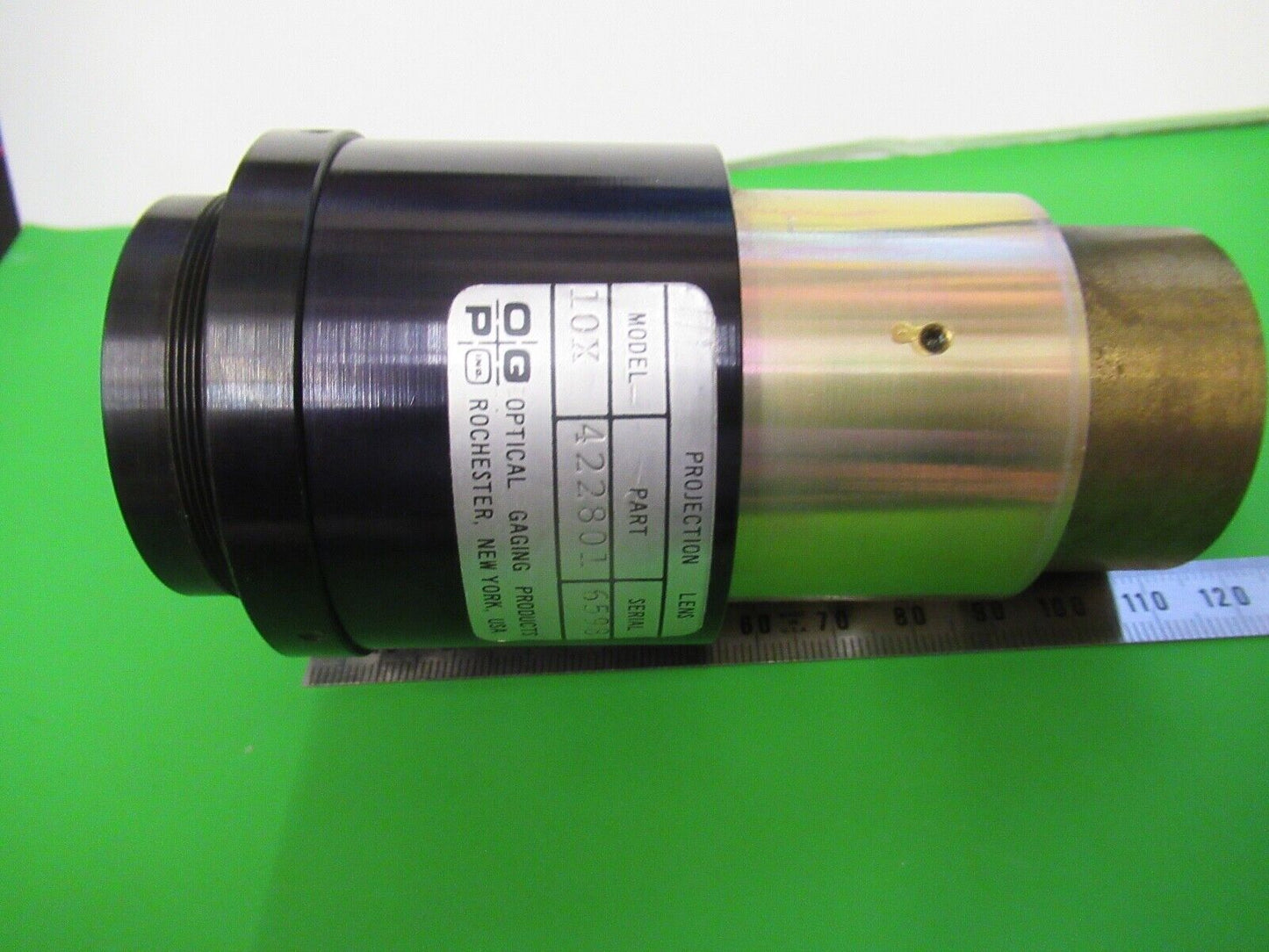 OPTICAL GAGING PRODUCTS PROJECTION LENS MICROSCOPE PART AS PICTURED &15-A-59