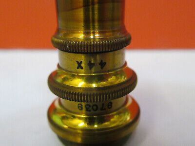 ANTIQUE BRASS SPENCER OBJECTIVE 44X LENS MICROSCOPE PART AS PICTURED &F6-B-119