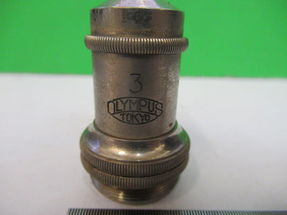 ANTIQUE OLYMPUS JAPAN OBJECTIVE 10X OPTICS MICROSCOPE PART AS PICTURED &R3-B-43