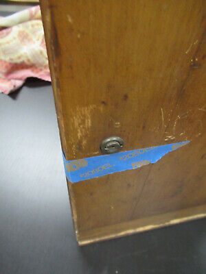 EMPTY WOOD CABINET for ANTIQUE BAUSCH LOMB MICROSCOPE PART AS PICTURED &TA5 iii