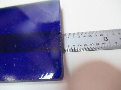 OPTICAL GLASS BLUE FILTER ROUGH RAW BLOCK 590 LASER OPTICS AS PICTURED &16-A-24