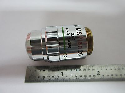 MICROSCOPE PART OBJECTIVE OLYMPUS MSPLAN 20X DIC JAPAN OPTICS BIN#B4-Z-5