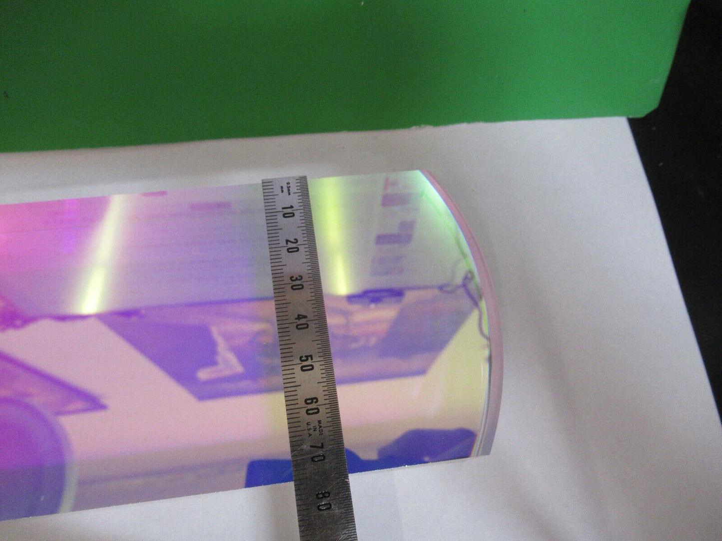 OPTICAL FLAT GLASS THICK FUSED SILICA COATED LASER OPTICS AS PICTURED #H9-A-34