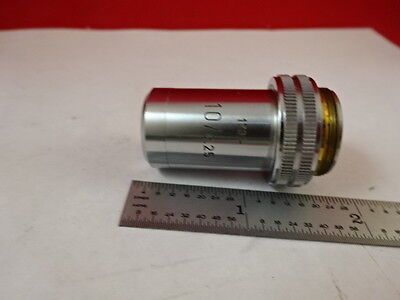 MICROSCOPE PART OBJECTIVE LEITZ WETZLAR GERMANY 10X OPTICS AS IS B#U1-B-10