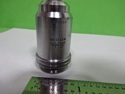 MICROSCOPE PART OBJECTIVE LEITZ WETZLAR GERMANY 40X OPTICS AS IS B#4-DT-A-1