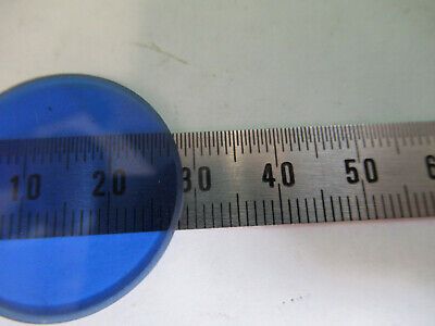 GLASS BLUE FILTER for ANTIQUE ERNST LEITZ MICROSCOPE PART AS PICTURED &Q9-A-29