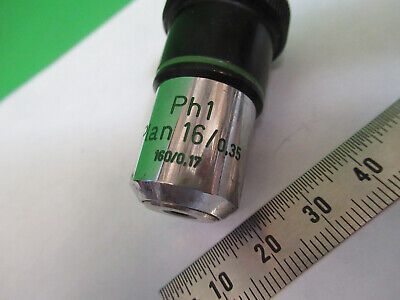 ZEISS GERMANY PHASE PH1 16X /160 OBJECTIVE MICROSCOPE PART AS PICTURED &Q9-A-94