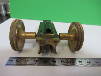 ANTIQUE MICROSCOPE PART LEITZ GERMANY BRASS GROSS STAGE  AS PICTURED &Z9-A-188