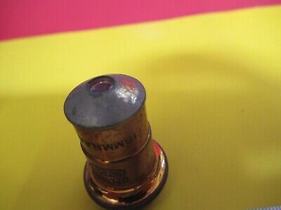 ANTIQUE SPENCER BUFFALO BRASS OBJECTIVE 10X MICROSCOPE PART AS PIC &FT-6-156