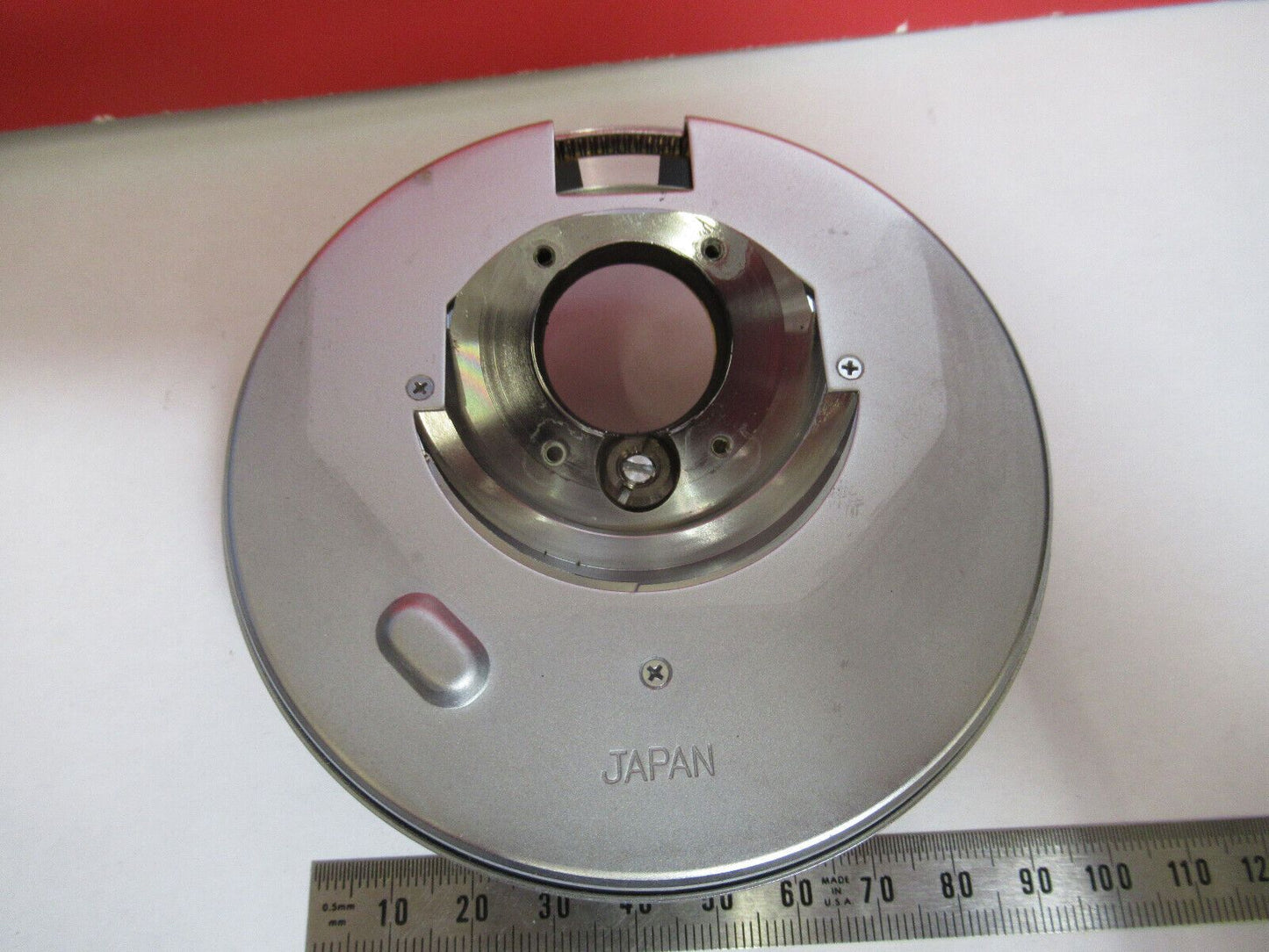 OLYMPUS JAPAN NOSEPIECE QUADRUPLE MICROSCOPE PART AS PICTURED &G4-A-15