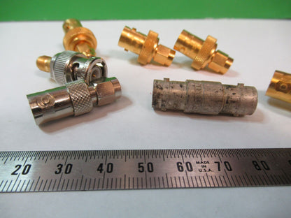 LOT RF MICROWAVE RADIO CONNECTORS SMA BNC ADAPTERS PARTS AS PICTURED #W6-A-65