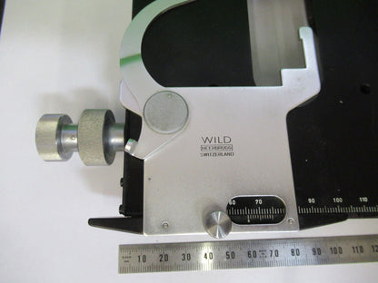 WILD M20 SWISS STAGE TABLE MICROMETER MICROSCOPE PART OPTICS AS PICTURED R8-A-59