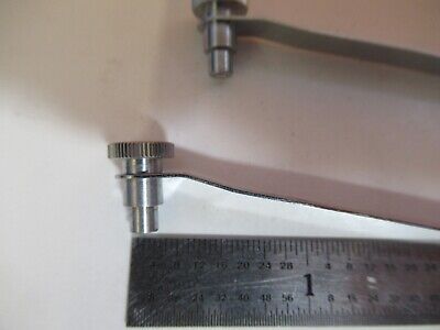 ZEISS GERMANY ANTIQUE CLIPS STAGE OPTICS MICROSCOPE PART AS PICTURED &Q6-A-33