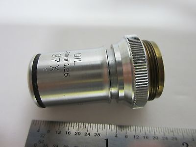 MICROSCOPE VINTAGE PART OPTICAL OBJECTIVE BAUSCH LOMB 97X OPTICS AS IS SK#E2-15