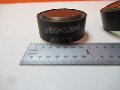 ANTIQUE MICROSCOPE PART PAIR FILTER LENS PB24330-1 UNKNOWN AS PICTURED &16-B-30