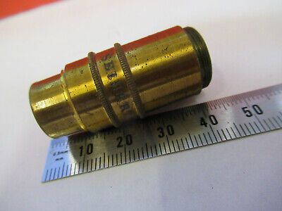 ANTIQUE BRASS SEIBERT GERMANY OBJECTIVE "O" MICROSCOPE PART AS PICTURED #F6-B-93