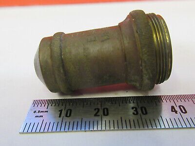 ANTIQUE BRASS LEITZ GERMANY OBJECTIVE "3" MICROSCOPE PART AS PICTURED F6-B-112