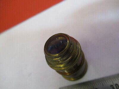 ANTIQUE BRASS NACHET OBJECTIVE FRANCE MICROSCOPE PART AS PICTURED &F6-B-23